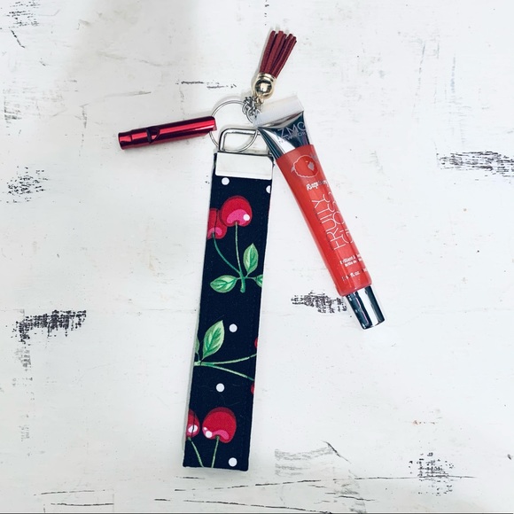 Other - Pinup Girl Cherry Lip Gloss Keyfob Keychain